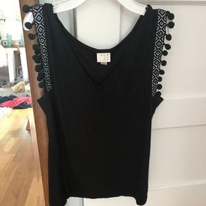 A New Day Black Pom-Pom Shirt - Women's